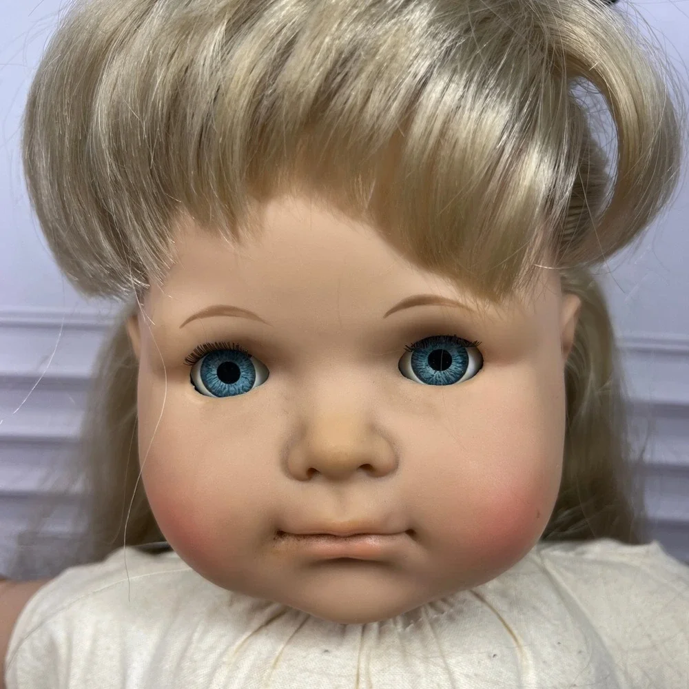 Vintage 1980s Collectible Doll‎ Sleepy Eyes 20 Inch West Germany Blond Blue Eyes